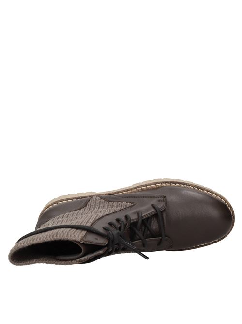 Stivaletti anfibi in pelle e tessuto PATRIZIA BONFANTI | KUNI ELASTIC DENVERT.MORO